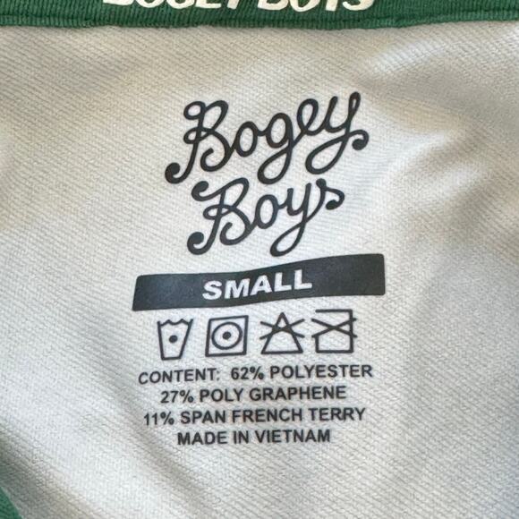 Bogey Boys Golf Performance Argyle Diamond Polo Shirt Men's Small Blue Gold - Picture 5 of 9